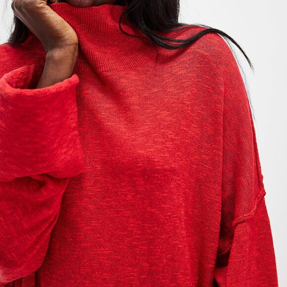 FREE PEOPLE Faye Sweater Midi | Rubies Combo Red 🎉 NWT - Picture 8 of 9